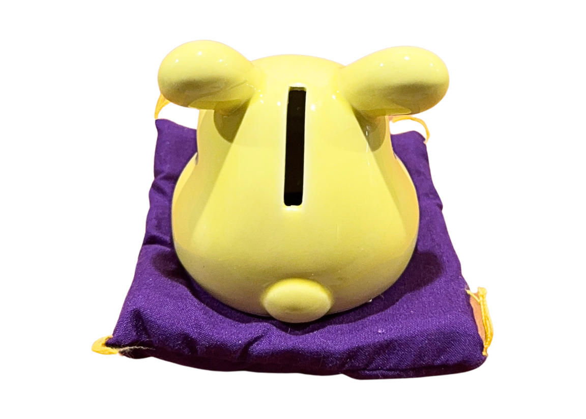 Japanese Ceramic Yellow Bunny Piggy Bank
