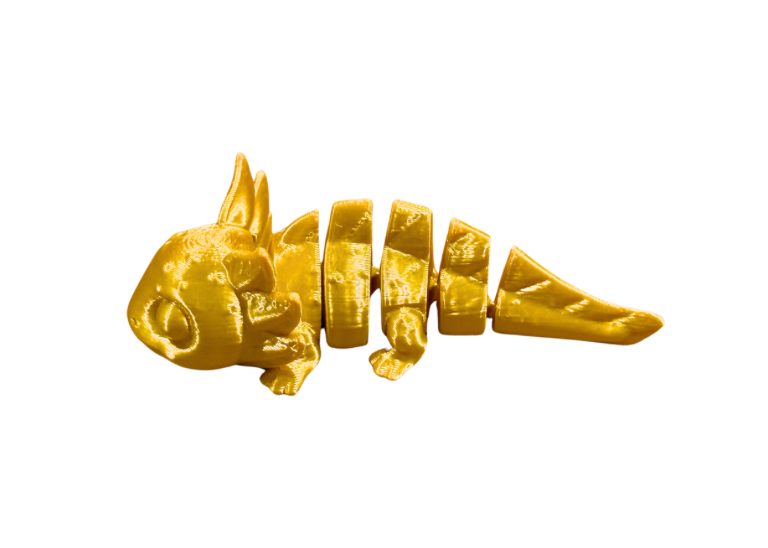 Golden Axolotl – Articulated Plexi 3D Printed Display Collectible