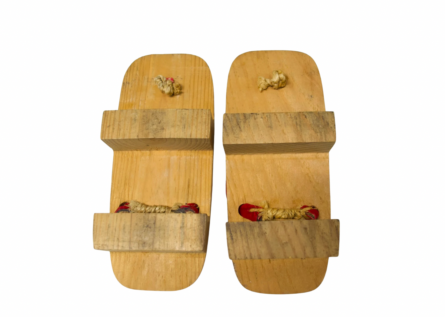 Vintage Japanese Wooden Geta Sandals for Kids – Blue & Red Handcrafted Designs
