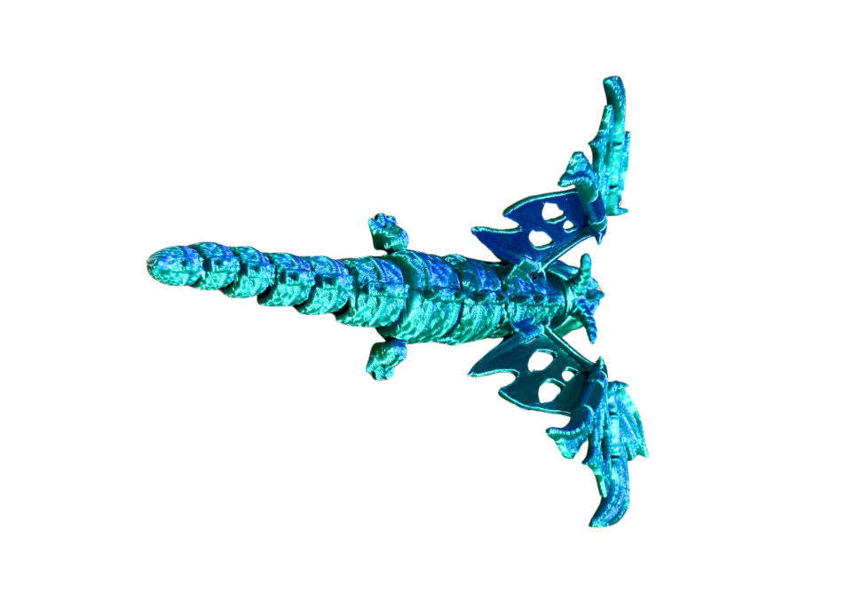 Crystal Wing Dragon – Articulated Plexi Guardian (3D Printed Collectible)