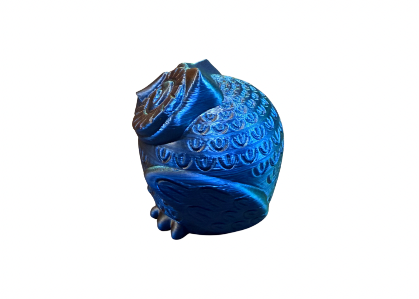 Multi-Color Bronze Owl – 3D Printed Display Collectible Figurine