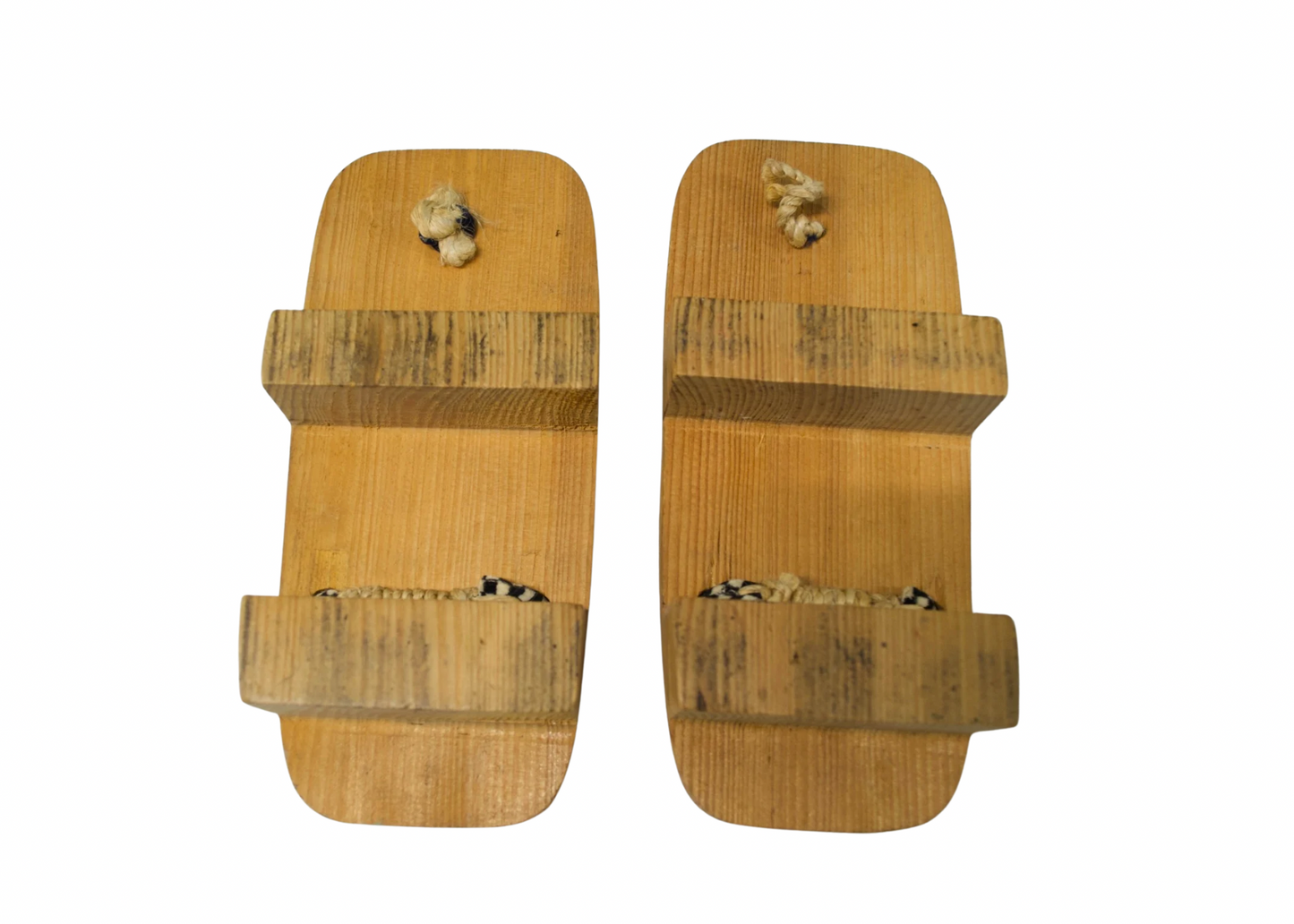 Vintage Japanese Wooden Geta Sandals for Kids – Blue & Red Handcrafted Designs