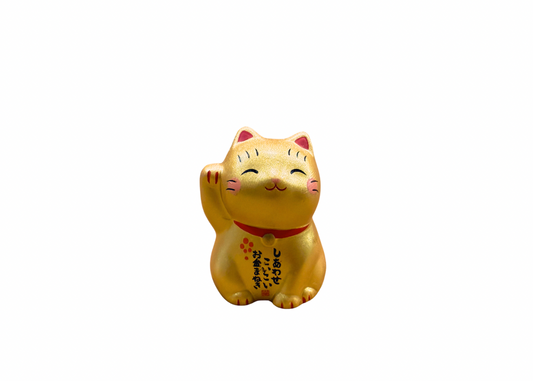 Mini Maneki Neko Lucky Cat – Japanese Ceramic Fortune Cat with Inside Fortune Slip