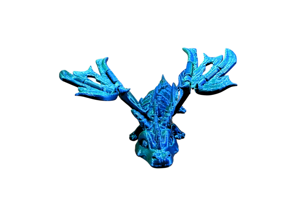 Crystal Wing Dragon – Articulated Plexi Guardian (3D Printed Collectible)
