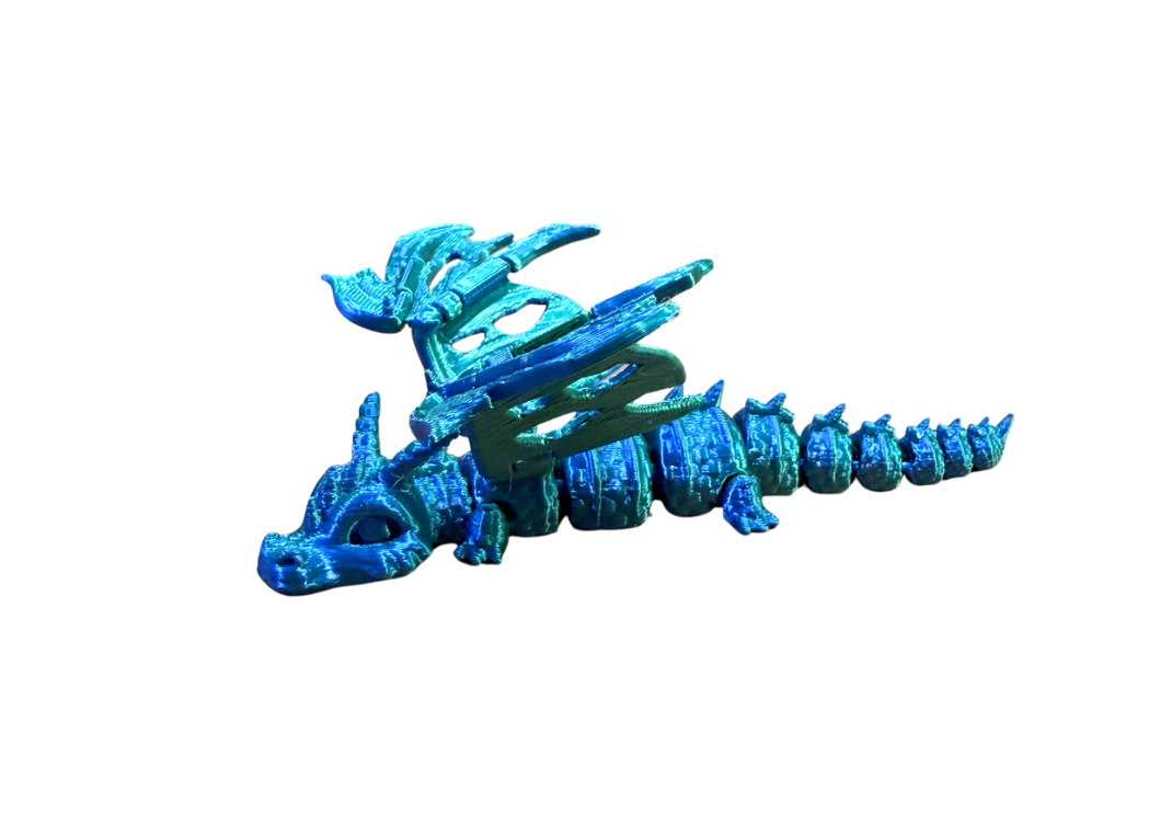 Crystal Wing Dragon – Articulated Plexi Guardian (3D Printed Collectible)