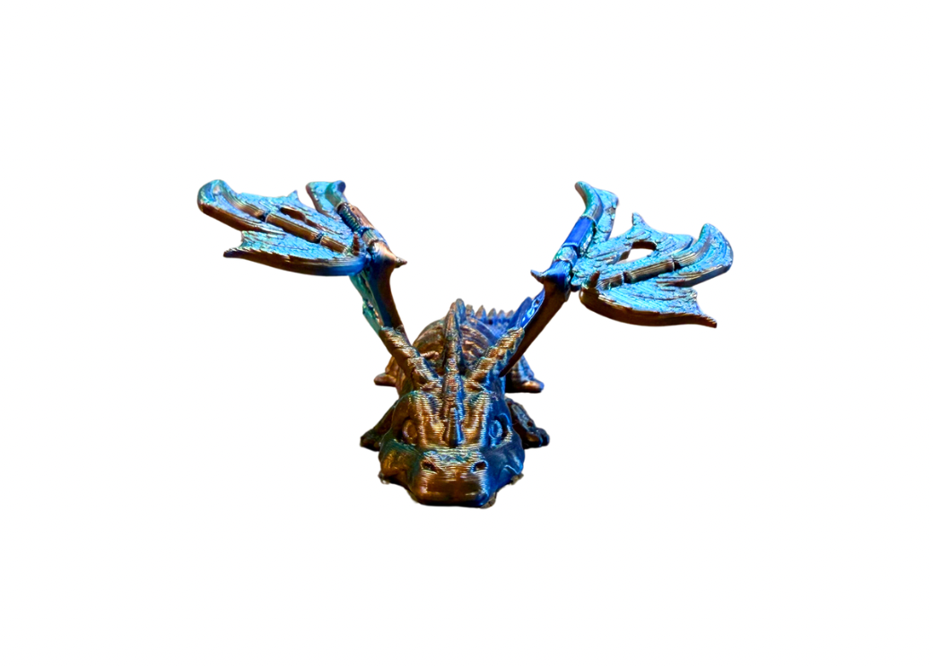 Crystal Wing Dragon – Articulated Plexi Guardian (3D Printed Collectible)