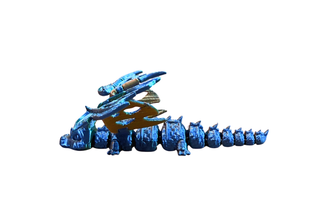Crystal Wing Dragon – Articulated Plexi Guardian (3D Printed Collectible)