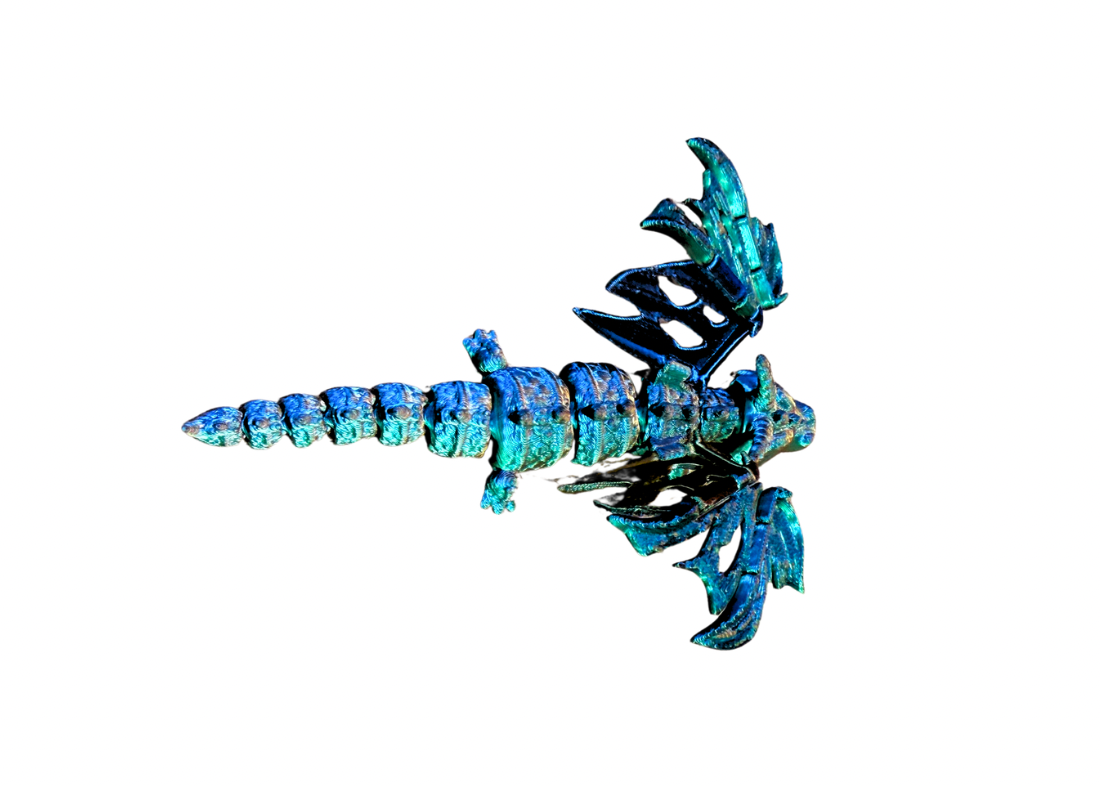 Crystal Wing Dragon – Articulated Plexi Guardian (3D Printed Collectible)