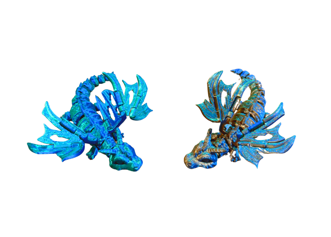Crystal Wing Dragon – Articulated Plexi Guardian (3D Printed Collectible)